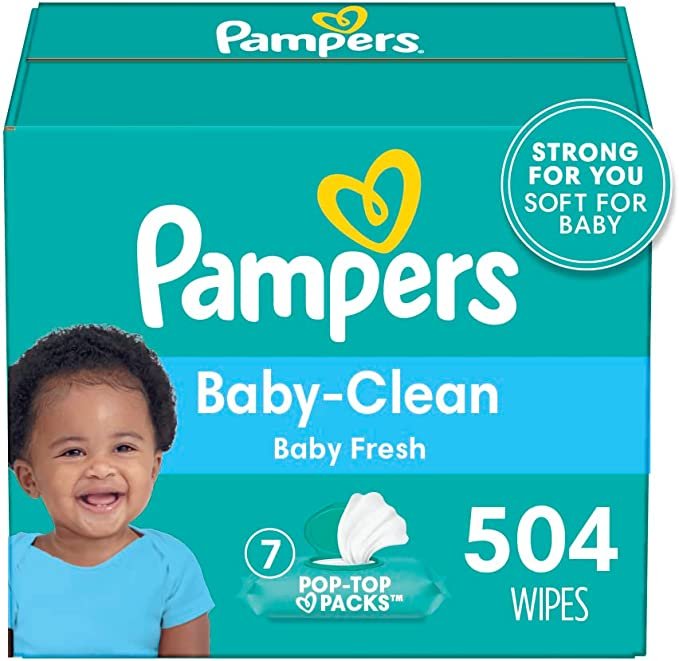 Pampers Baby Wipes Baby Fresh Scented 7X Pop-Top Packs 504 Count