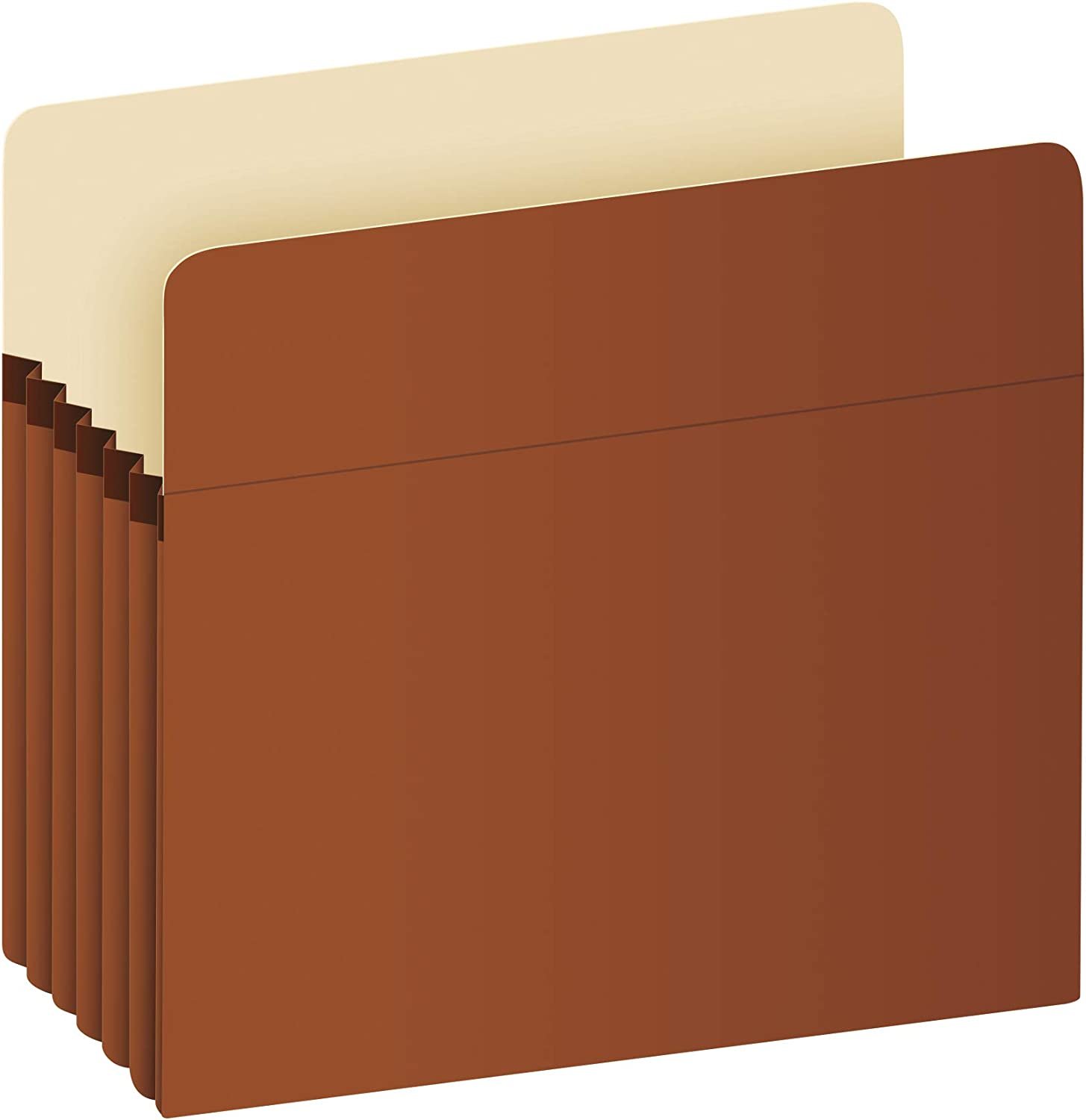 Pendaflex Expanding File Pockets, Letter Size, 5.25" Expansion, Reinforced with DuPont? Tyvek? Material, Letter Size, Redrope, 10 Per Box (1534G-OX)