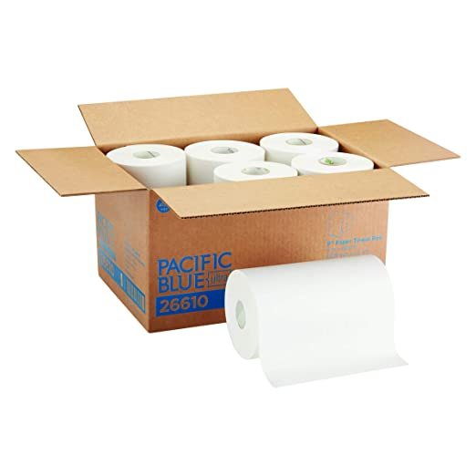 Pacific Blue Ultra 9" Paper Towel Roll (Previously Branded SofPull) by GP PRO (Georgia-Pacific), White, 26610, 400 Feet Per Roll, 6 Rolls Per Case