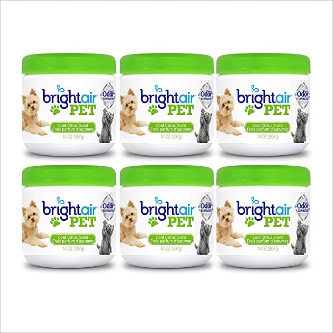 Bright Air Solid Pet Odor Eliminator, Cool Citrus Scent, 14 Oz Each, 6 Pack