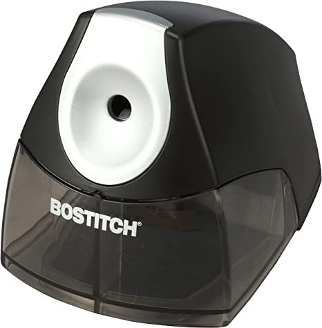 Bostitch Personal Electric Pencil Sharpener, Powerful Stall-Free Motor, High Capacity Shavings Tray, Black (EPS4-BLACK)