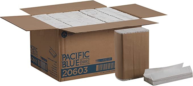 Pacific Blue Basic? C-Fold Paper Towels (previously branded Acclaim) by GP PRO White, 20603 240 towels per pack, 10 packs per case