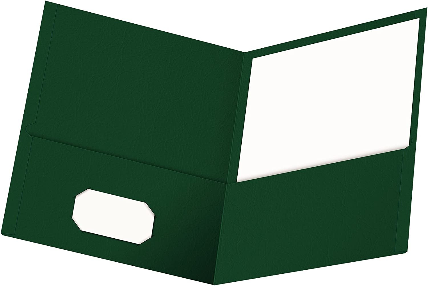 Oxford Twin-Pocket Folders, Textured Paper, Letter Size, Hunter Green, Holds 100 Sheets, Box of 25 (57556EE)