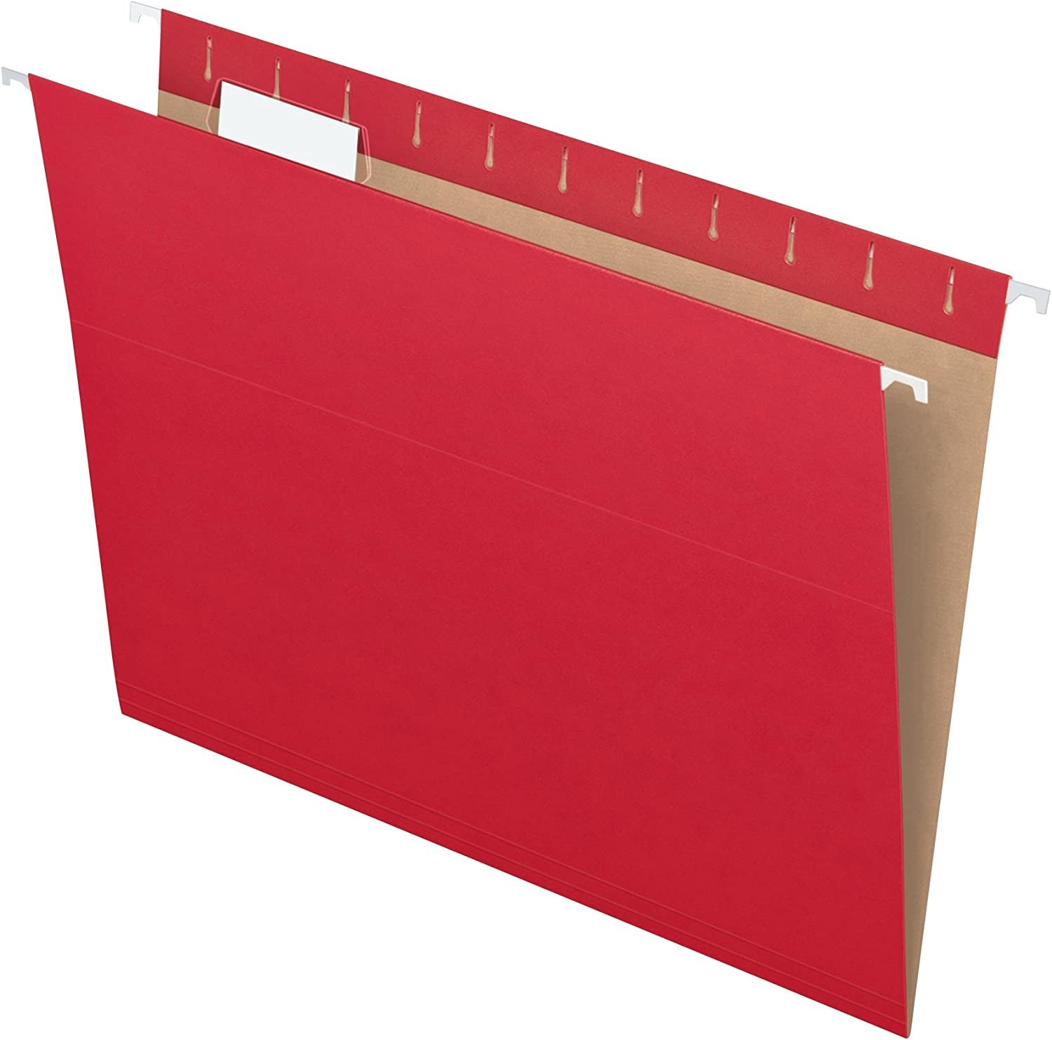 Pendaflex Recycled Hanging Folders, Letter Size, Red, 1/5 Cut, 25/BX (81608)