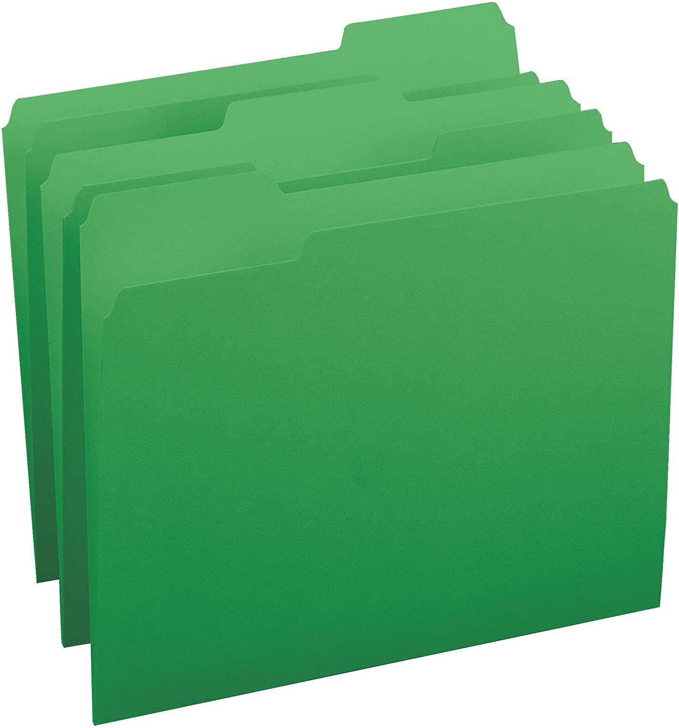 Smead Colored File Folder, 1/3-Cut Tab, Letter Size, Green, 100 per Box (12143)