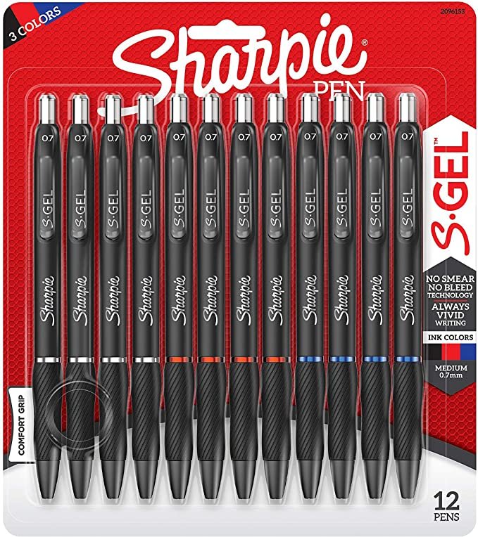 SHARPIE S-Gel, Gel Pens, Medium Point (0.7mm), Purple Gel Ink Pens, 12 Count