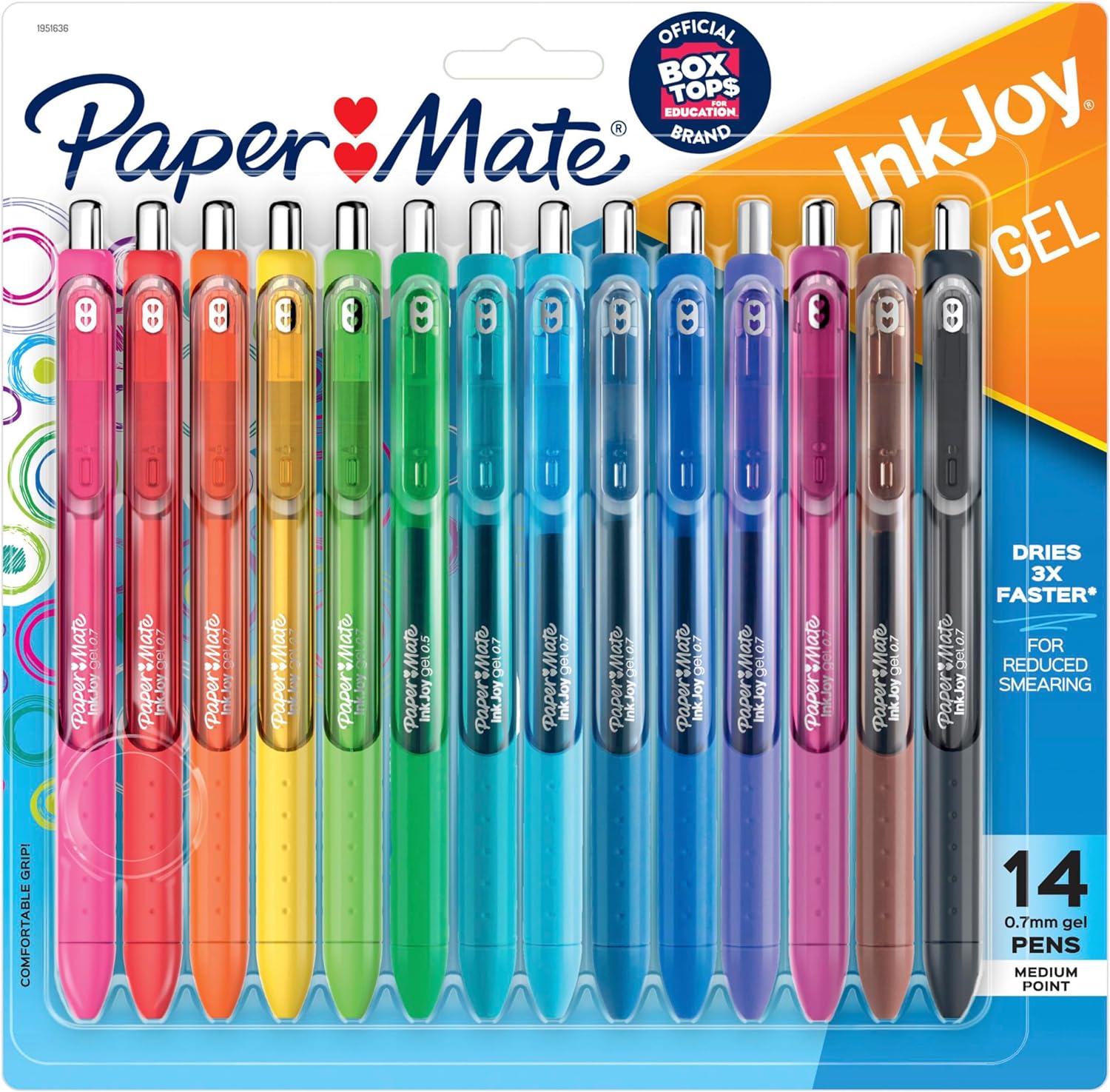 Paper Mate Colorful Gel Pens - InkJoy Gel Pens, Assorted Medium Point (0.7). Perfect for Vibrant, Colored Writing and Sketching with Paper Mate InkJoy Gel Pens, 14 Count