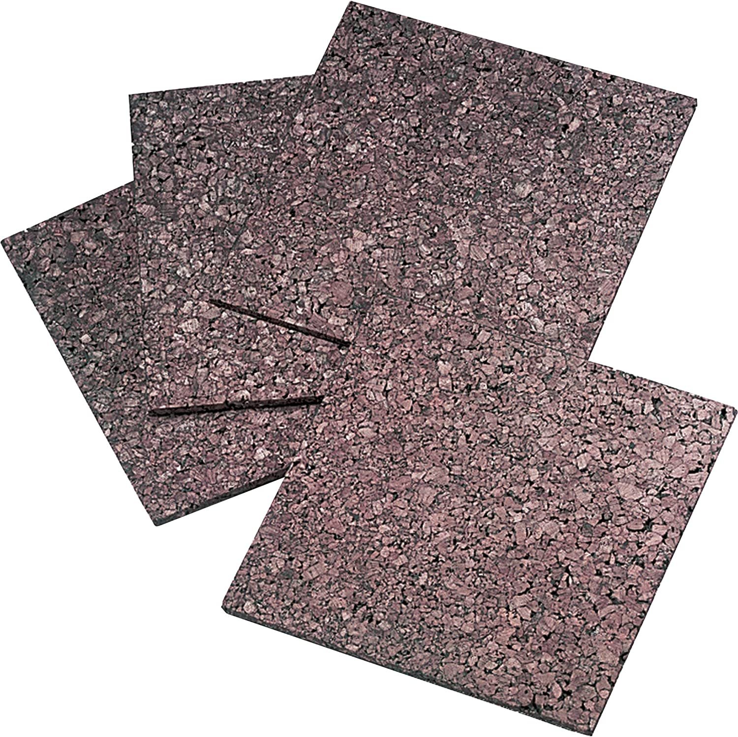 Quartet Cork Tiles, Cork Board, 12" x 12", Corkboard, Wall Bulletin Boards, Dark, 4 Pack (101)