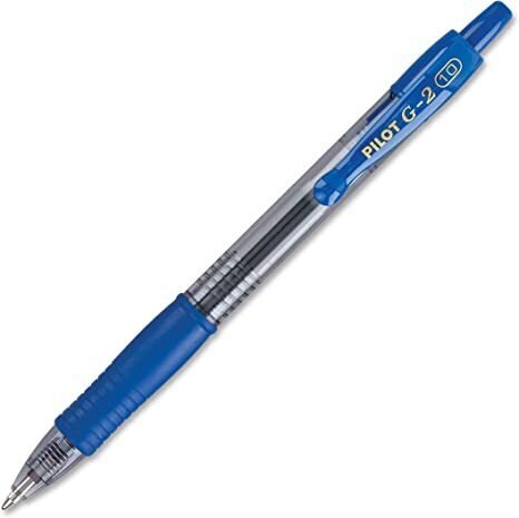 PILOT G2 Premium Refillable & Retractable Rolling Ball Gel Pens, Bold Point, Blue Ink, 12-Pack (31257)